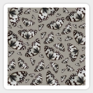 Butterfly pattern. butterflies. brown Sticker